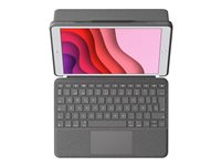 Logitech Combo Touch - Clavier et étui - avec trackpad - rétroéclairé - Apple Smart connector - QWERTY - Espagnol - graphite - pour Apple 10.2-inch iPad (7ème génération, 8ème génération, 9ème génération) 920-009627