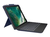 Logitech Slim Combo - Clavier et étui - rétroéclairé - Apple Smart connector - Français - noir clavier, noir étui - pour Apple 10.5-inch iPad Air (3ème génération); 10.5-inch iPad Pro 920-008443