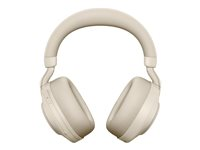 Jabra Evolve2 85 MS Stereo - Micro-casque - circum-aural - Bluetooth - sans fil, filaire - Suppresseur de bruit actif - jack 3,5mm - isolation acoustique - beige - Certifié pour Microsoft Teams 28599-999-898