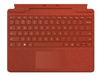 Microsoft Clavier Signature pour Surface Pro - Clavier - avec pavé tactile, accéléromètre, plateau de rangement et de chargement du Surface Slim Pen 2 - AZERTY - Français - rouge coquelicot - commercial - pour Surface Pro 8 8XB-00024