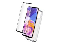 Bigben Connected - Coque de protection pour téléphone portable - polyuréthanne thermoplastique (TPU) - transparent - avec Protecteur d'écran en verre trempé - pour Samsung Galaxy A23 5G PACKSILIVTGA235G