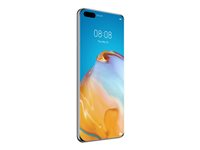 Huawei P40 Pro - 5G smartphone - double SIM - RAM 8 Go / Mémoire interne 256 Go - Carte NM - écran OEL - 6.58" - 2640 x 1200 pixels (90 Hz) - 4x caméras arrière 50 MP, 40 MP, 12 MP - 2x front cameras 32 MP - Argent givré 51095CAG