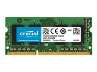 Crucial - DDR3 - module - 8 Go - SO DIMM 204 broches - 1600 MHz / PC3-12800 - CL11 - 1.35 / 1.5 V - mémoire sans tampon - non ECC - pour Apple iMac (Après 2011); Mac mini (milieu 2011); MacBook Pro (Après 2011, Début 2011) CT8G3S160BM