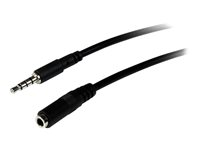 StarTech.com Câble d'extension de casque TRRS 4 positions 3,5 mm de 1 m - M/F - Rallonge pour casque micro - mini jack 4 pôles mâle pour mini jack 4 pôles femelle - 1 m - noir - pour P/N: MUYHSFMM, MUYHSMFF, MUYHSMFFADW, SV211DPUA, SV211DPUA4K, SV211HDUA4K MUHSMF1M