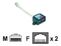 MCL - Répartiteur de réseau - RJ-45 (M) pour RJ-45 (F) - UTP RJ-45F/M/FCE